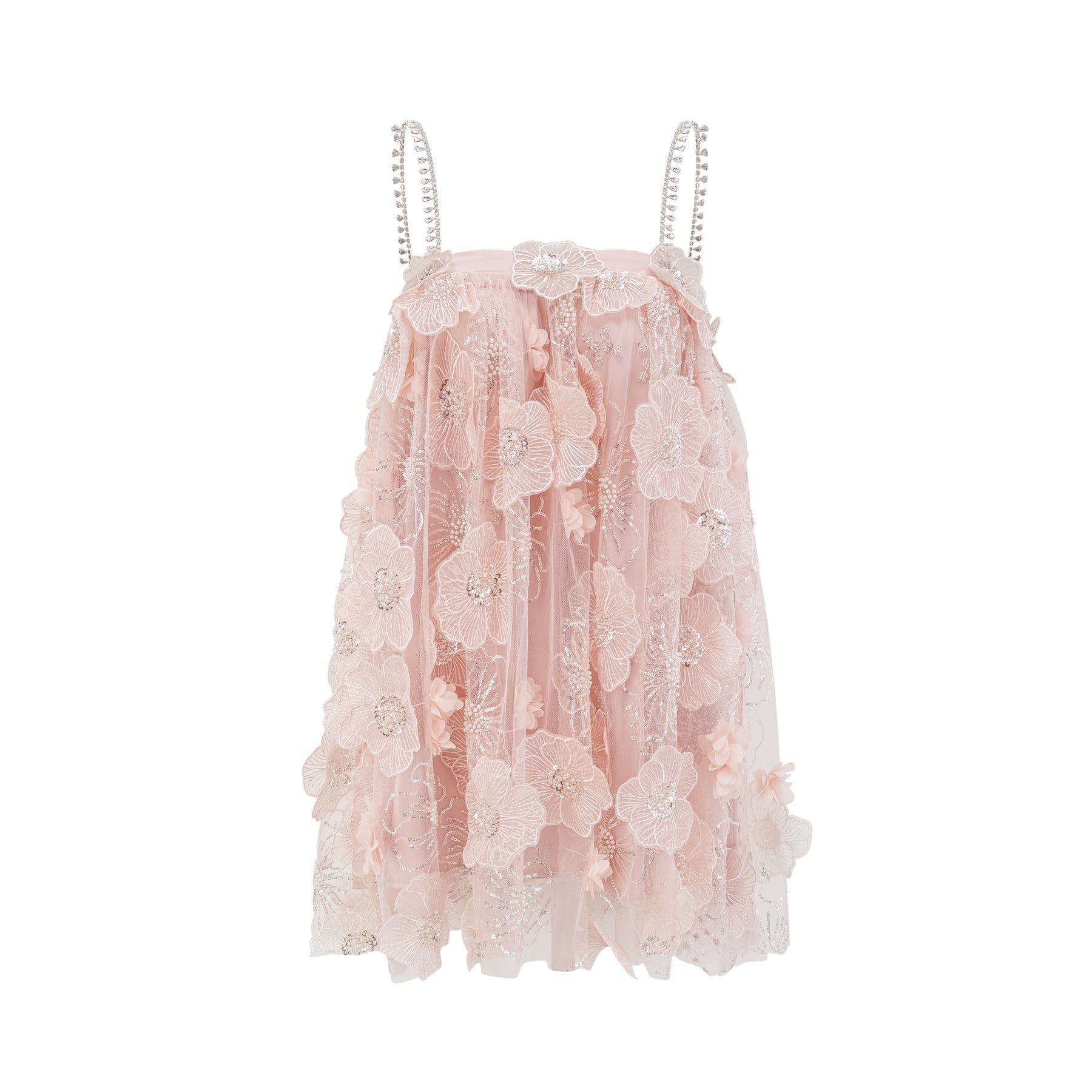 Valérie crystalembellished floral mini dress