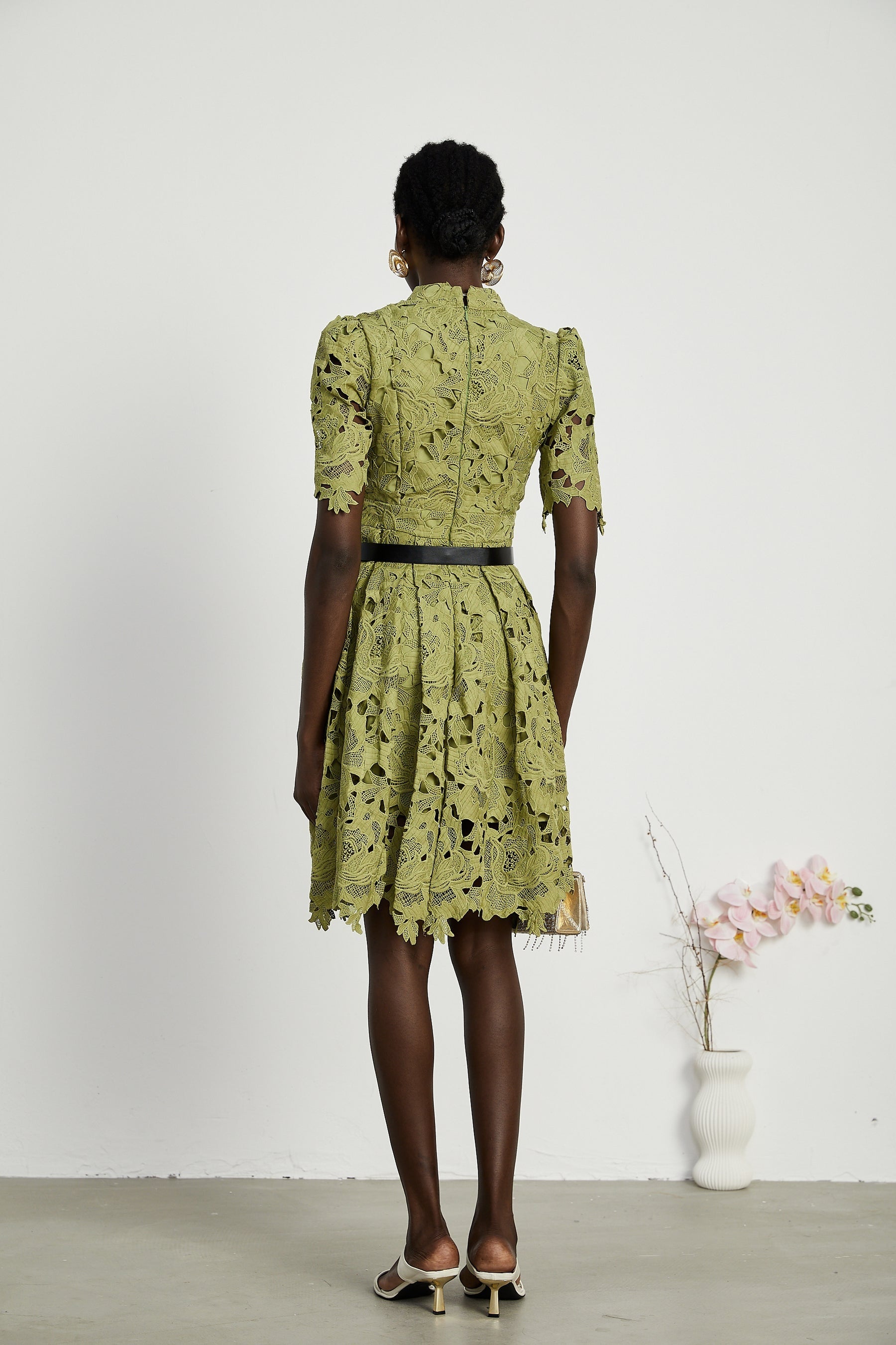 Valérie cutout embroidered mini dress