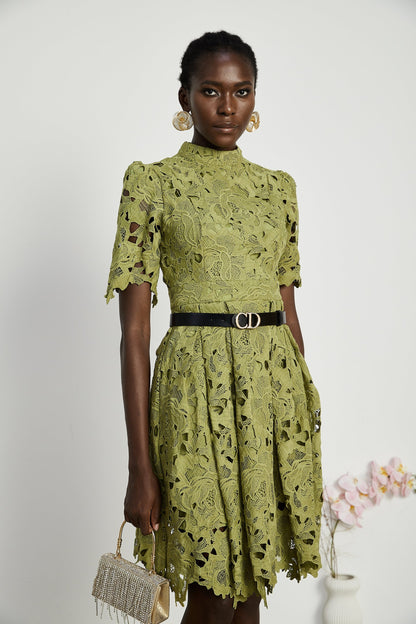 Valérie cutout embroidered mini dress