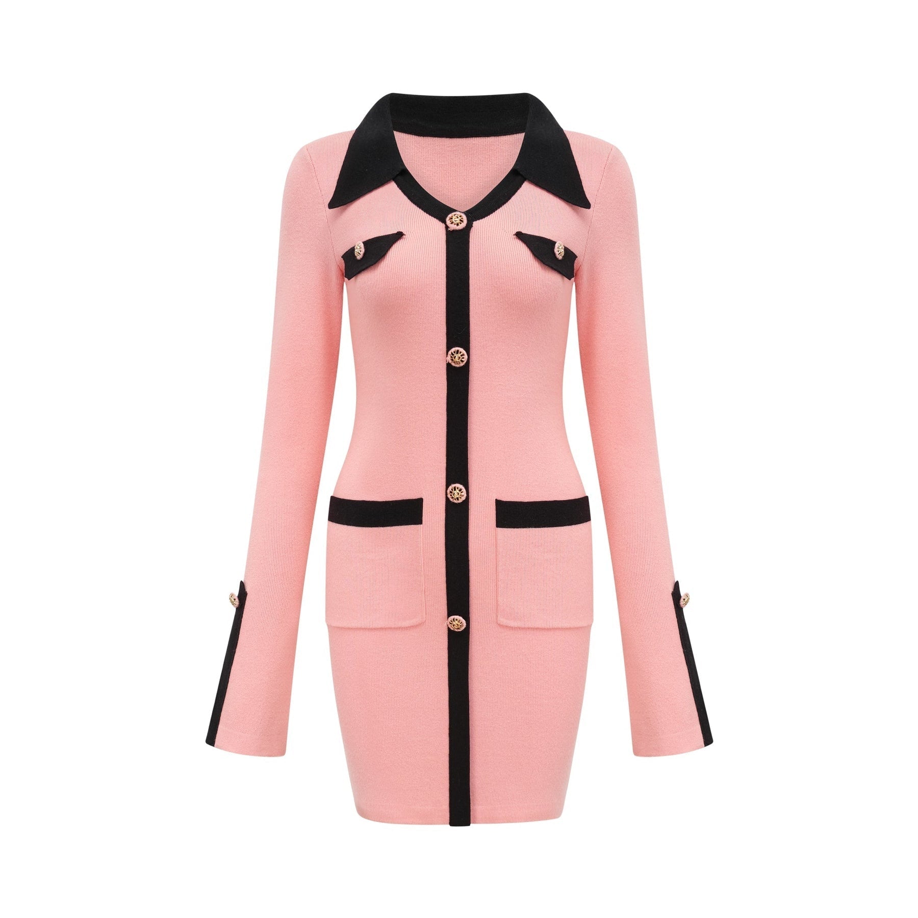 Valérie pink longsleeved dress