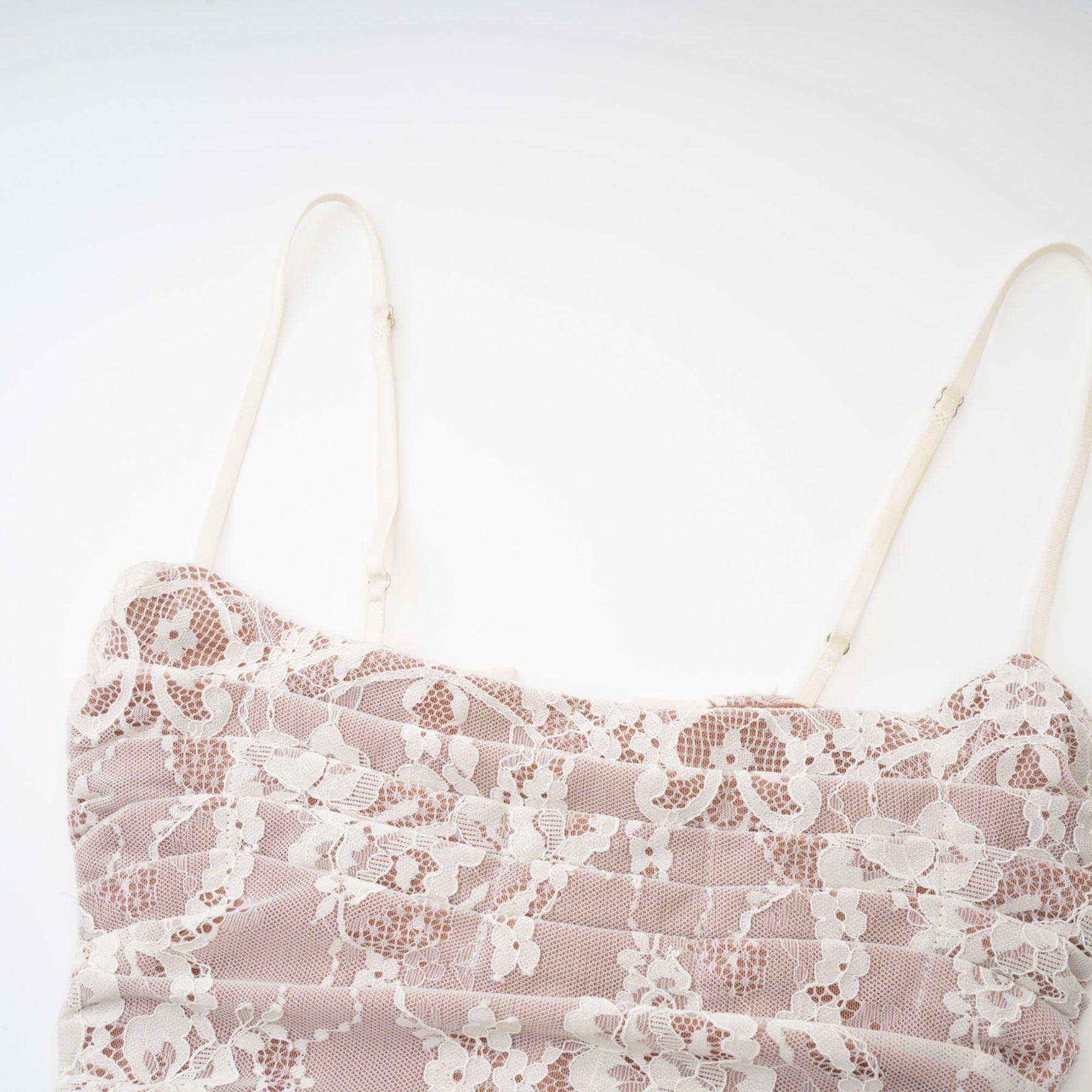 Valérie white floral lace mesh maxi dress