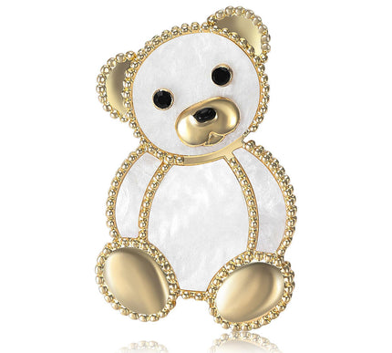 Van Hoef White Bear Brooch