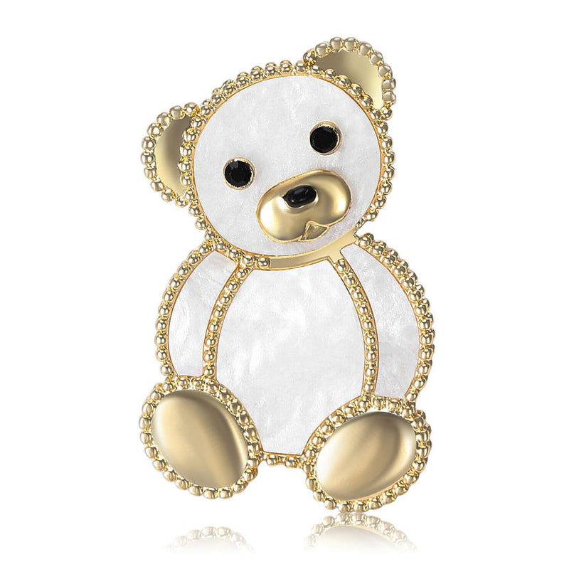 Van Hoef White Bear Brooch