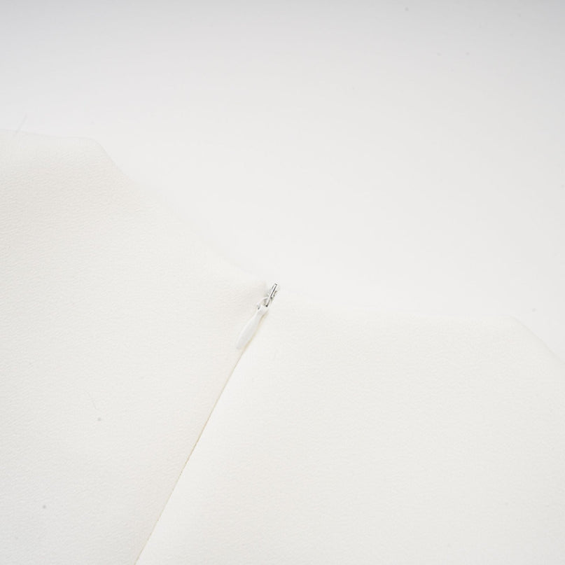 Vanessa white fauxflower embellished mini dress