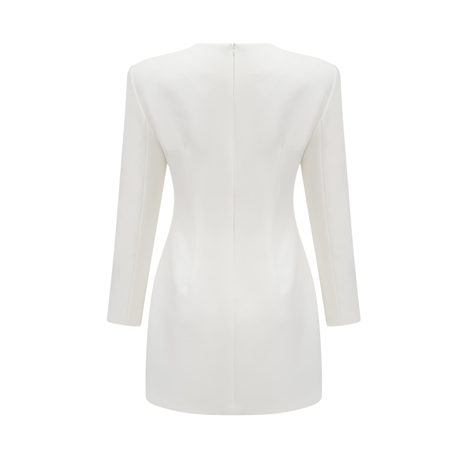 Vanessa white fauxflower embellished mini dress