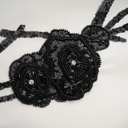 Vanessa white fauxflower embellished mini dress