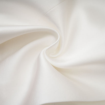 Vera White Silk Double-Breasted Blazer with Shoulder Pads and Notched Lapels