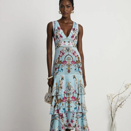 Victoire floralprinted midi dress