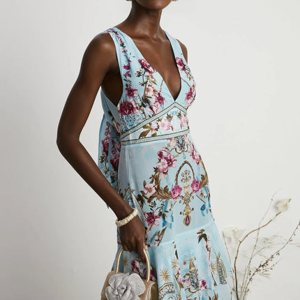 Victoire floralprinted midi dress