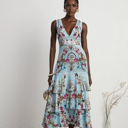 Victoire floralprinted midi dress