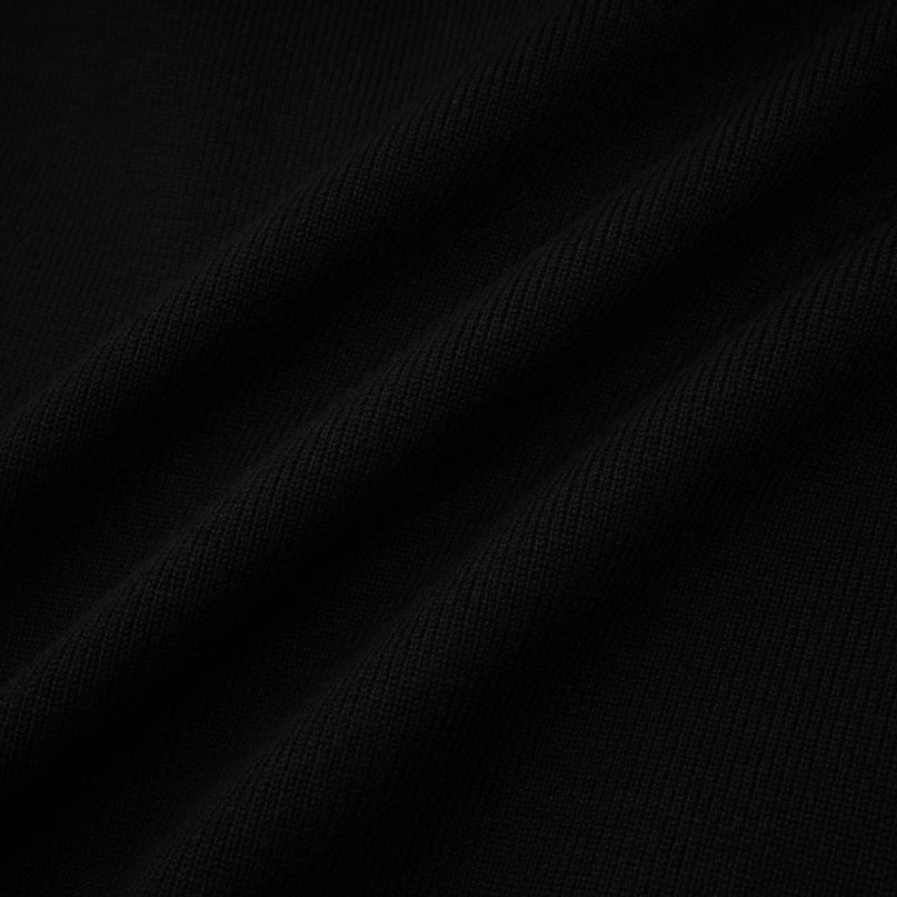 Victoria Black Color Blocked Ribbed Mini Dress