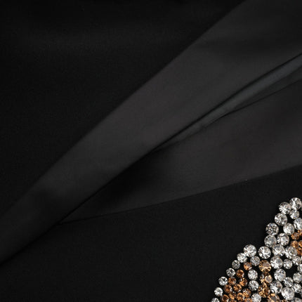 Vincenzina Black Crystal Embellished Jacket Trousers