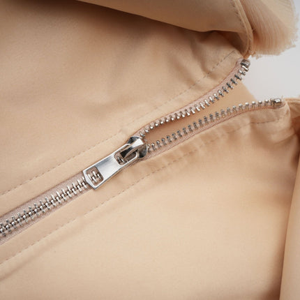 Vincenzina Cropped Top Off-shoulder Shirred in Neutrals