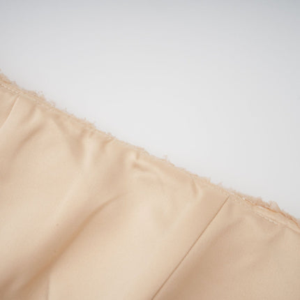 Vincenzina Neutrals Cropped Top Off-shoulder Shirred