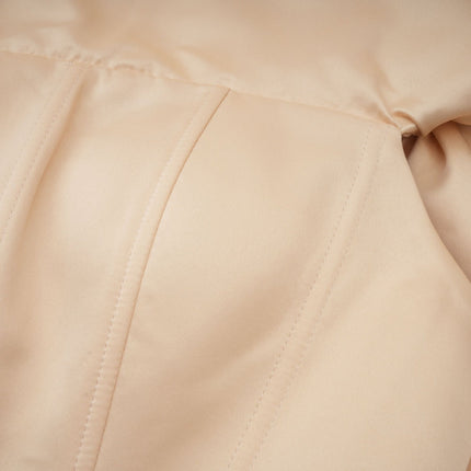 Vincenzina Neutrals Cropped Top Off-shoulder Shirred