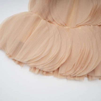 Vincenzina Neutrals Cropped Top Off-shoulder Shirred
