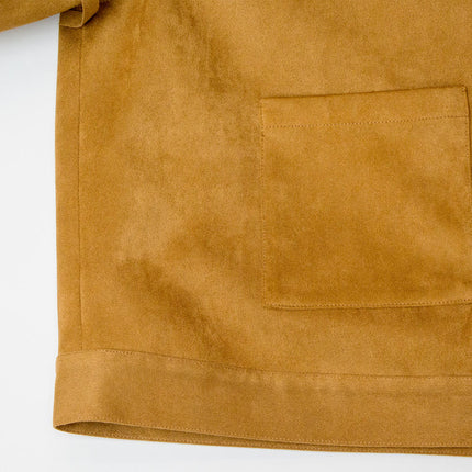 Mary wearing Vintage Brown Fringe Suede Jacket