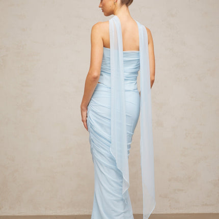 Viola Blue Corset Style Skirt and Top Set in Nylon and Spandex