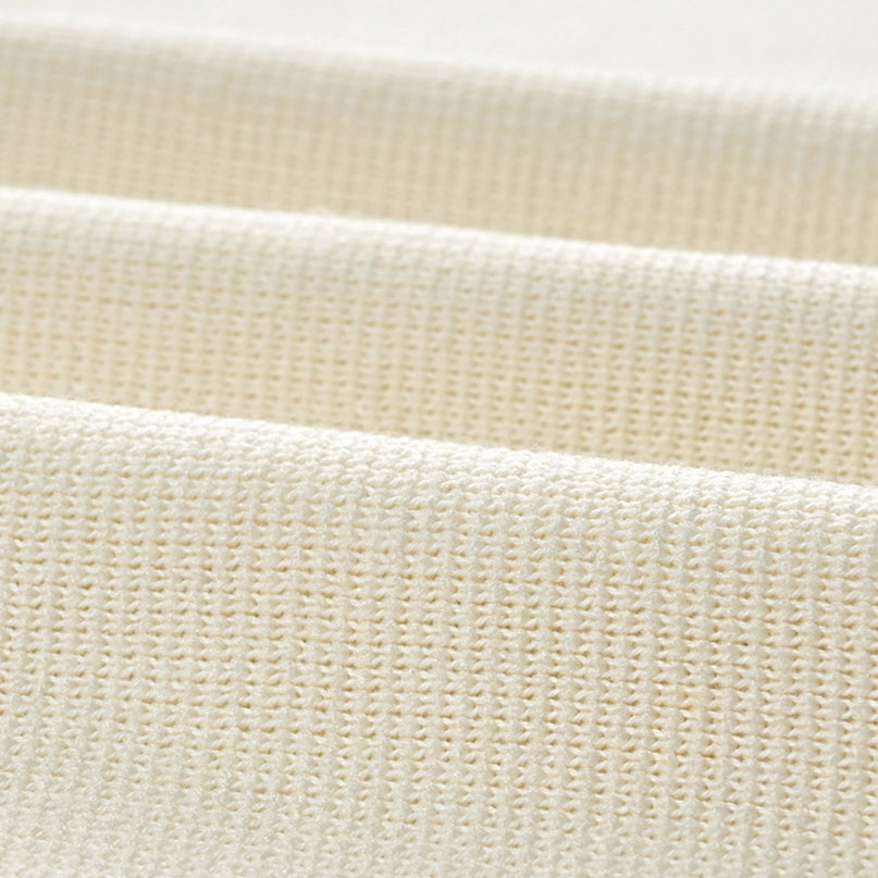 Viola White Cardigan Skirt Matching Set Bow Detail Alpaca Wool Polyamide Knitted Stretch Jersey Thigh Length