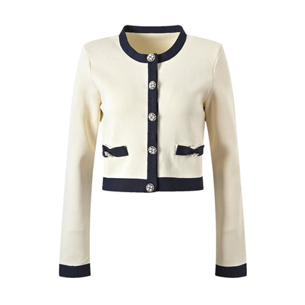Viola White Cardigan Skirt Matching Set Bow Detail Alpaca Wool Polyamide Knitted Stretch Jersey Thigh-length