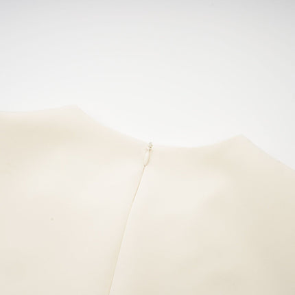 Violet White Crystal Embellished Mini Dress Sleeveless Rear Zip