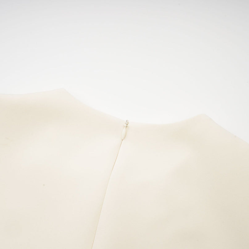 Violet White Crystal Embellished Mini Dress Sleeveless Rear Zip