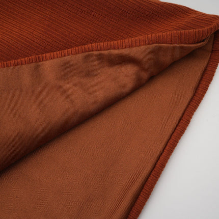 Violetta Brown Terylene Skirt Top Set