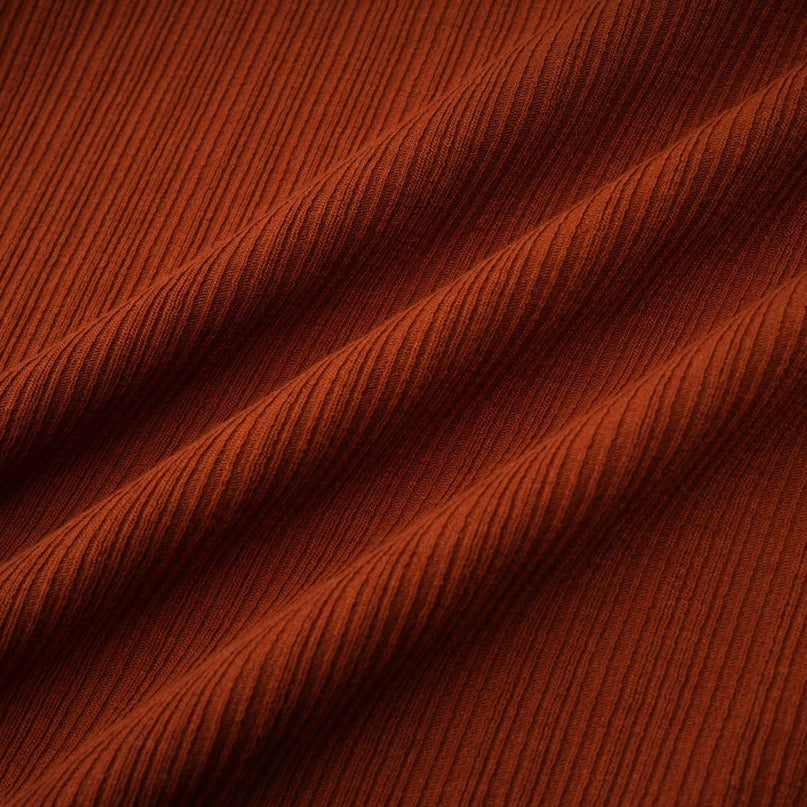 Violetta Brown Terylene Skirt Top Set