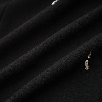 Vittoria Black Crystal Embellished Mini Dress