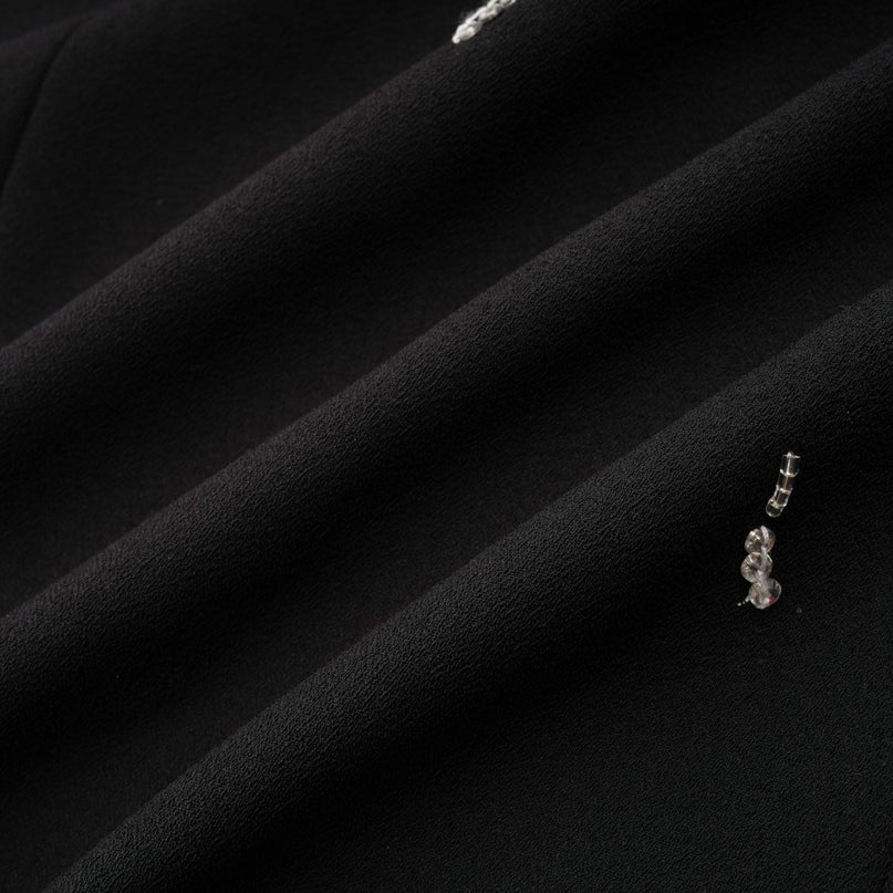 Vittoria Black Crystal Embellished Mini Dress