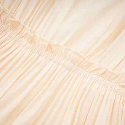 Vivian Neutrals Midi Dress V-neck Ruffled Cape Elasticated Waistband Shift Style Emulation Silk