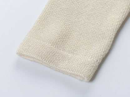 White A-line silhouette with fitted bodice button-down pleated skirt tailored for a flattering shape elegant and sophisticated look lightweight knitted fabric embellished buttons and pockets suitable for formal events classic yet contemporary style