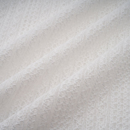 White Crochet Knit Sleeveless Midi Dress