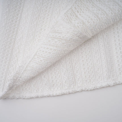 White Crochet Knit Sleeveless Puff Skirt Midi Dress