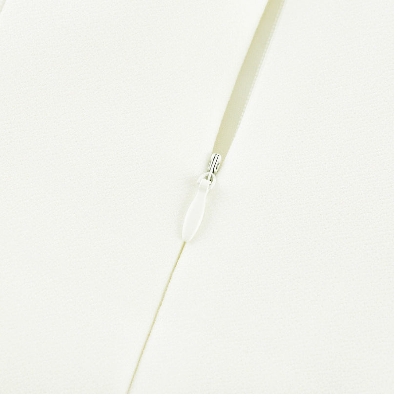 White flared pleated midi dress Thala