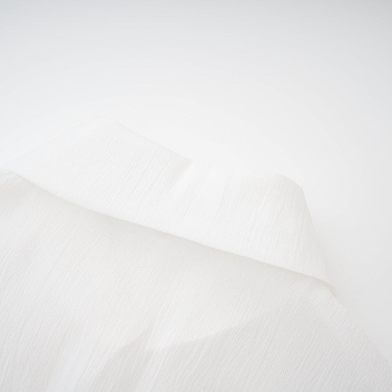 White mini shirt dress with ruffles named Renee