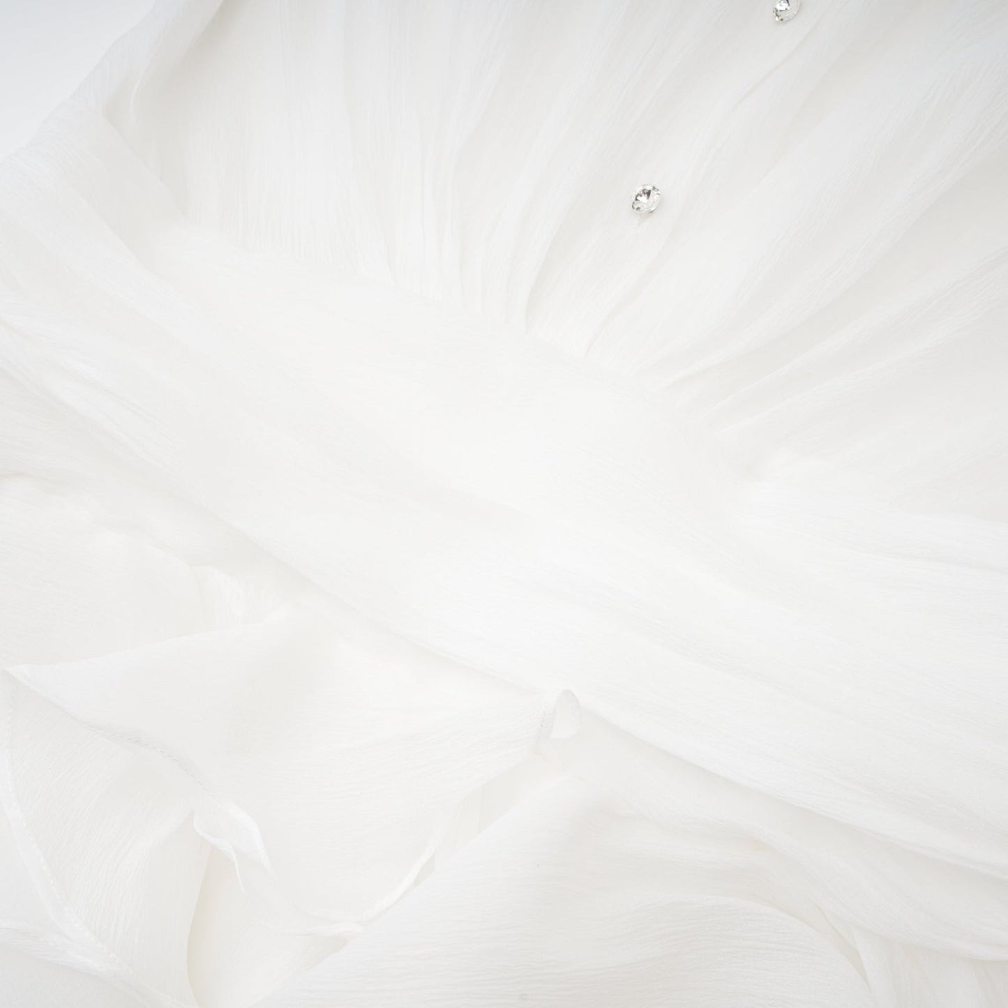 White mini shirt dress with ruffles named Renee