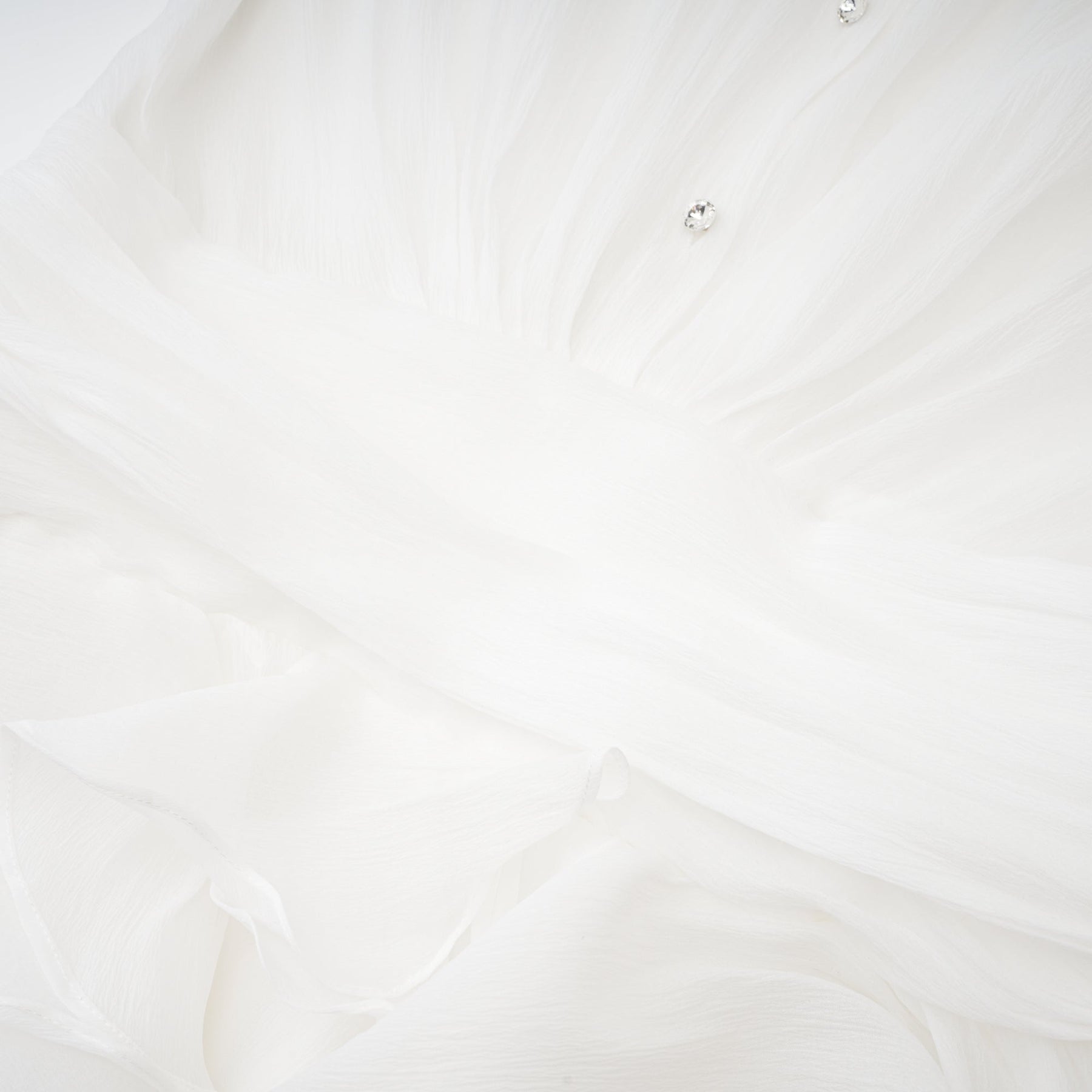 White mini shirt dress with ruffles named Renee