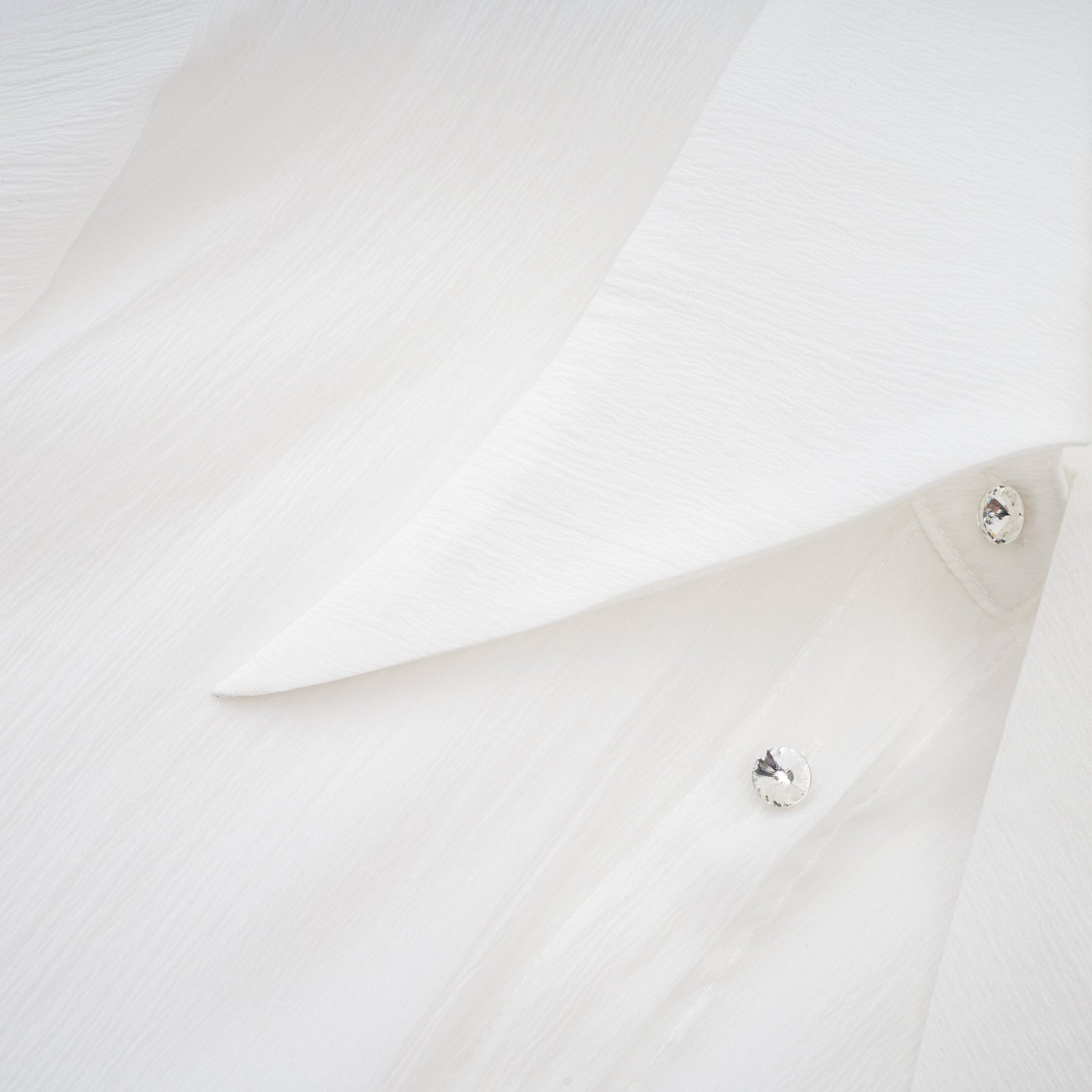 White mini shirt dress with ruffles named Renee