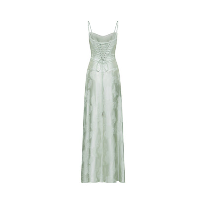 Chic spaghetti strap dress with a low-cut design