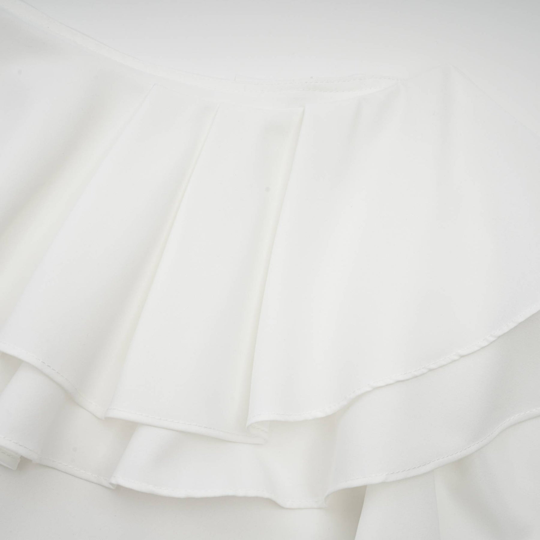 White Blouse with Flowy Silhouette and Delicate Embroidered Flowers