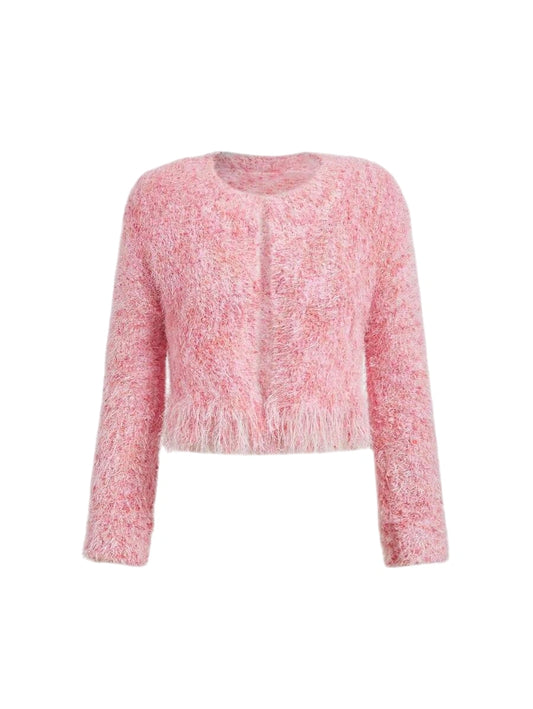 Women Glitter Faux Tassel Knitted Cardigan Autumn Layering Knit JacketWomen CardigansFall Women