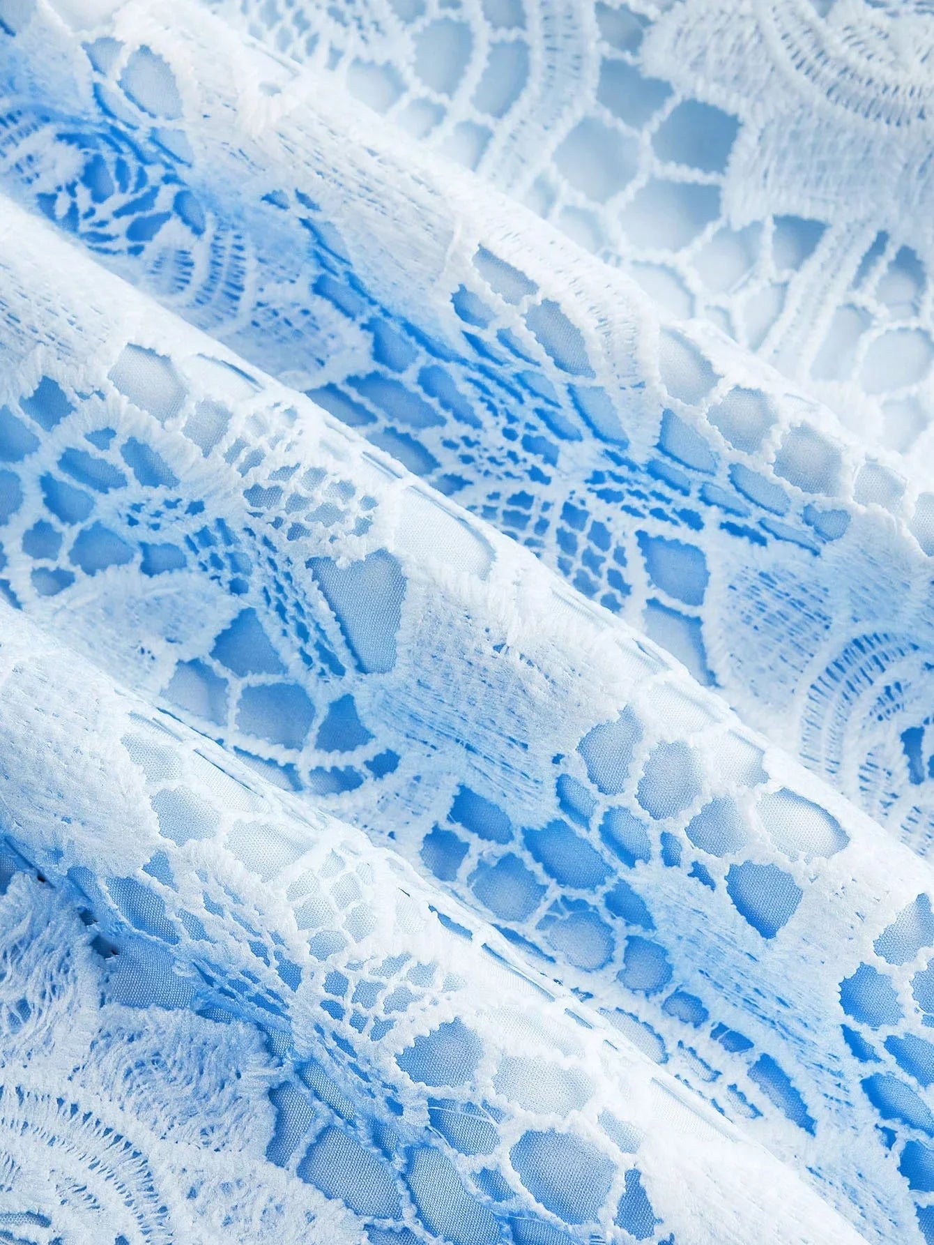 Women Gradient Lace Midi Bodycon Dress Round Neck Short Sleeve Suitable For SpringSummer Beach