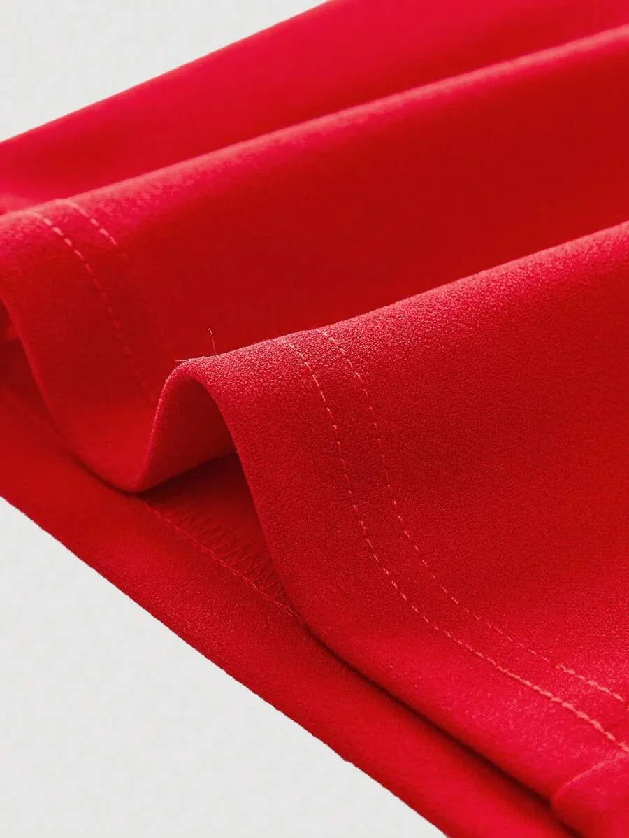 Women Solid Color Straight Leg Casual Pants