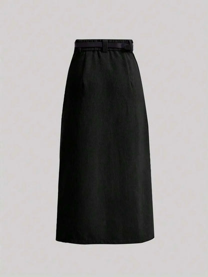 Womens Casual Button Detail ALine Skirt