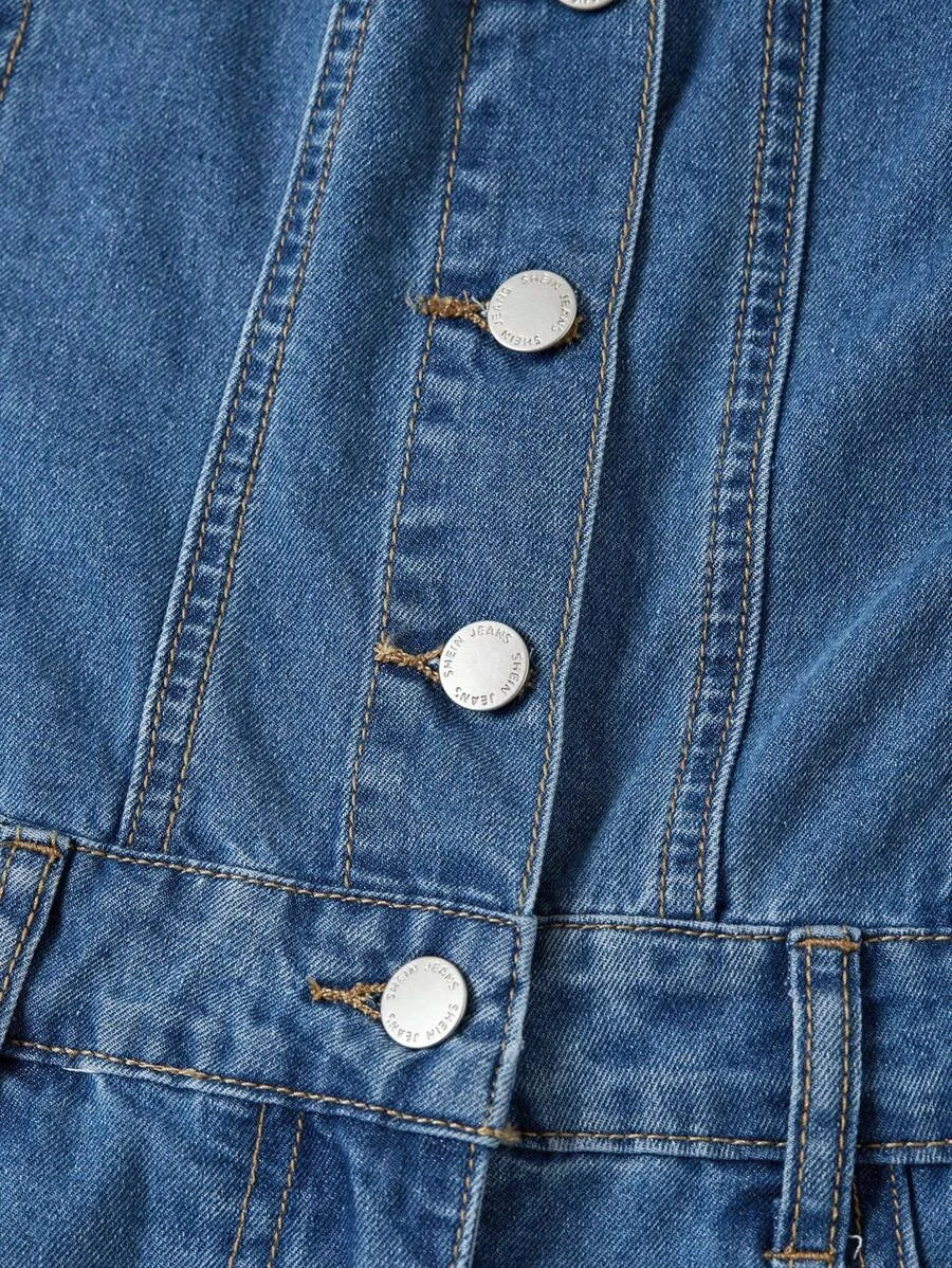 Womens Denim Bib Overalls amp Jumpsuit Casual Off Shoulder Shorts Blue