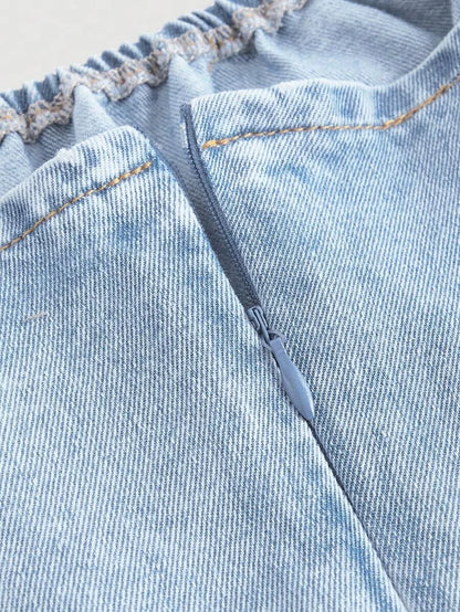 Womens Denim Jumpsuit Spaghetti Strap Casual Romper Simple amp Fashionable For Everyday Wear