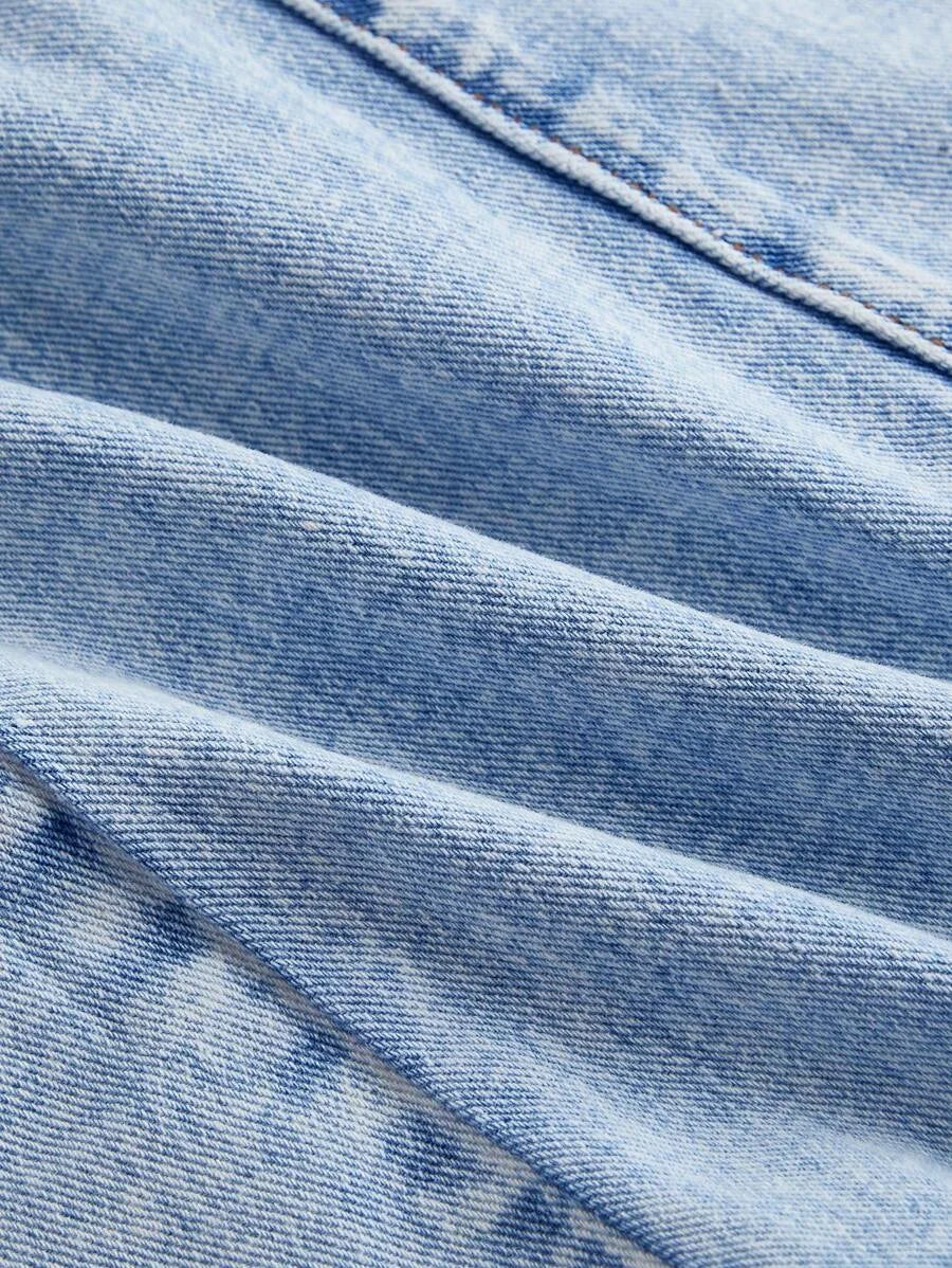 Womens Denim Mini Dress Casual Fitted Halter Neck Blue