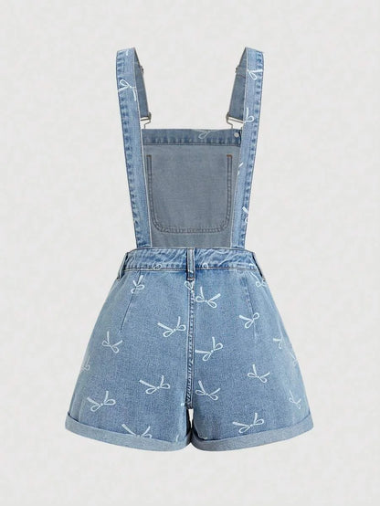 Womens Denim Overalls Casual Fitted Bib Shorts Ibiza Fits Saint Patrick Outfits Rave Outfits Spring