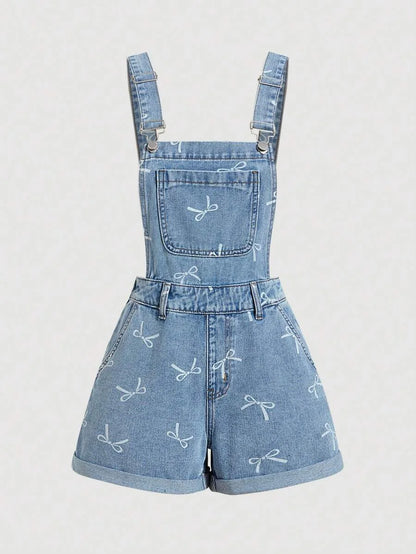 Womens Denim Overalls Casual Fitted Bib Shorts Ibiza Fits Saint Patrick Outfits Rave Outfits Spring
